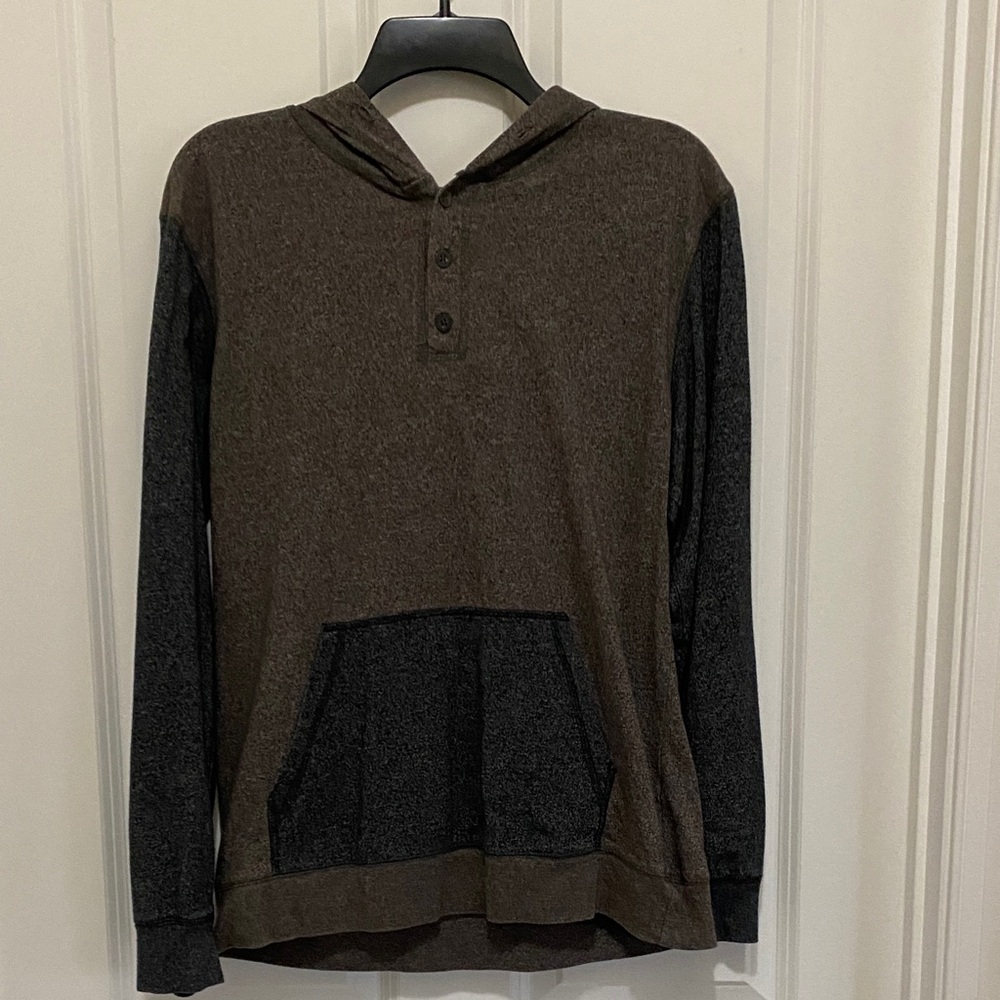 Retrofit Brown and Black Hooded Sweatshirt